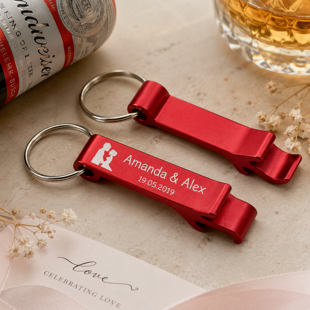 Custom Engraved Bottle Opener Keychain