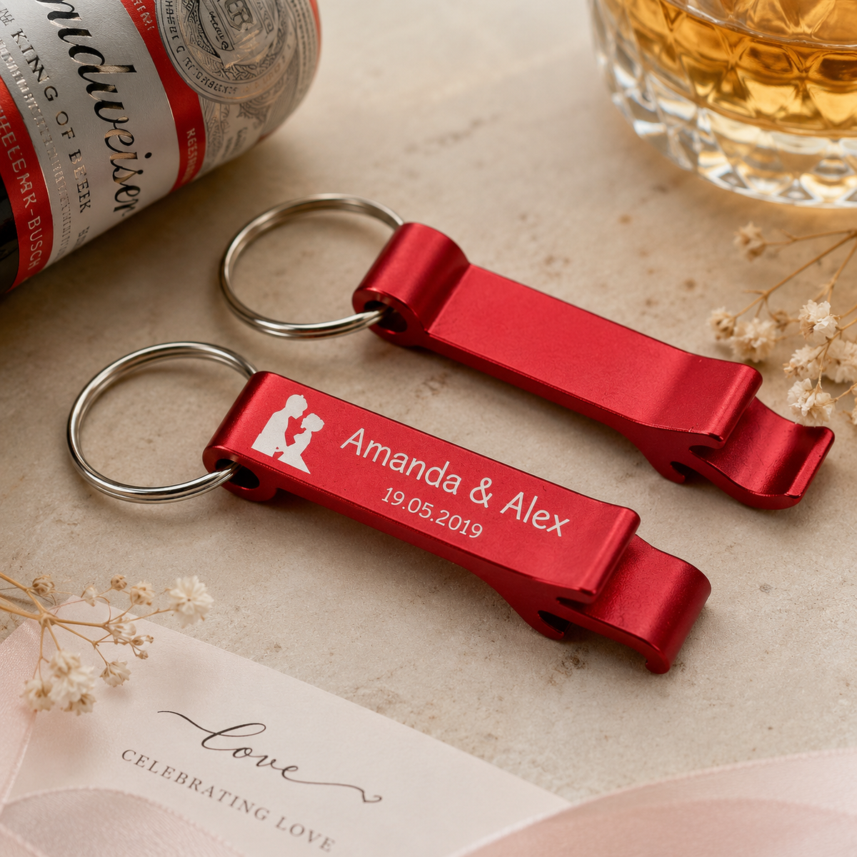 Custom Engraved Bottle Opener Keychain