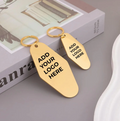 Custom Engraved Metal Keychain - Motel Style